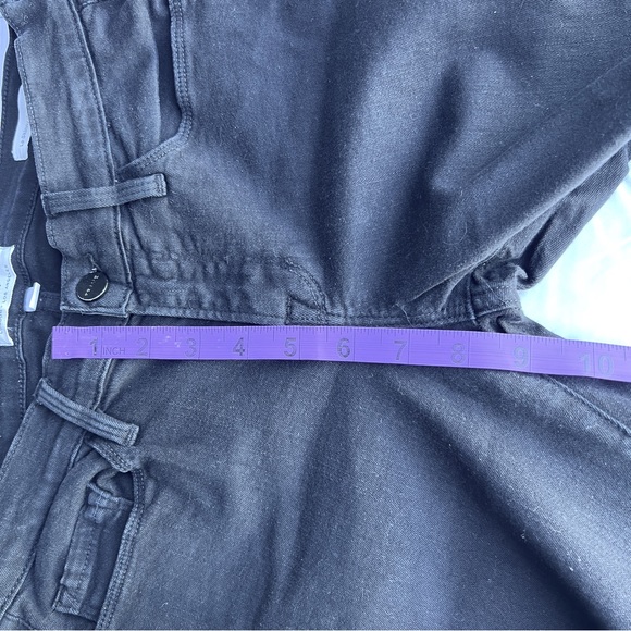 FRAME Denim Le Skinny de Jeanne Jeans in Jefferson Noir Women 25 Distressed Leg - Picture 10 of 12